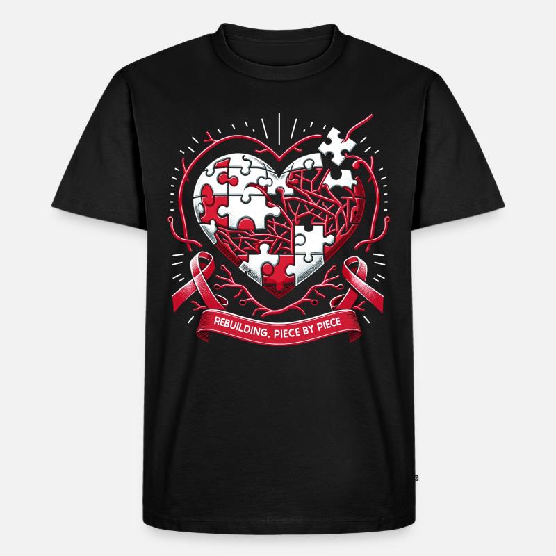 Schlaganfall-überlebende Schlaganfall-bewusstsein - Männer Premium Bio T-Shirt - Schwarz