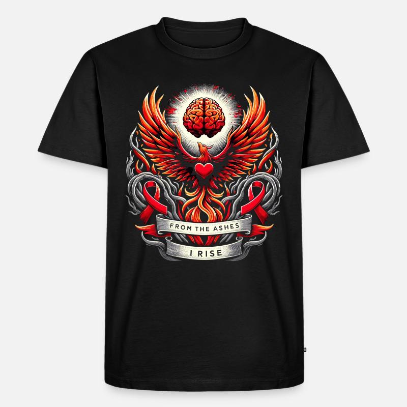 Schlaganfall-überlebende Schlaganfall-bewusstsein - Männer Premium Bio T-Shirt - Schwarz