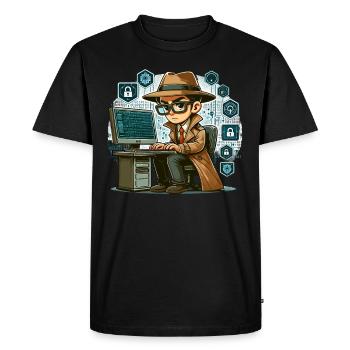 Ethical Hacking Analyst Ethical Cyber Security - Men's Premium Organic T-Shirt - black - Front - Nico (187cm)