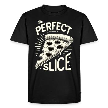 Drôle d’amateur de pizza, amateur de pizza - T-shirt Premium bio Homme - noir - Devant - Nico (187cm)