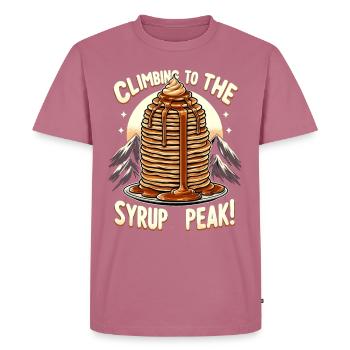 Maple Syrup Canada Tradition and Cones - Men's Premium Organic T-Shirt - mauve - Front - Nico (187cm)