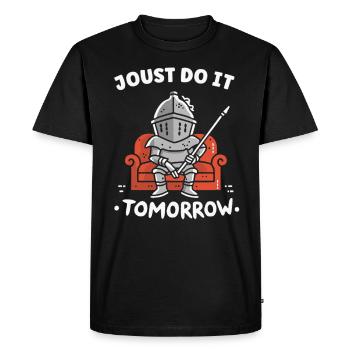 Chevalier Chevalier Armure Renaissance Médiévale - T-shirt Premium bio Homme - noir - Devant - Nico (187cm)