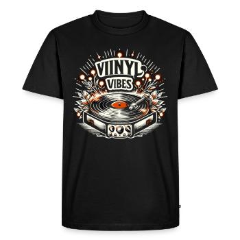 Disques vinyles Lp Collectionneurs Amateurs de disques - T-shirt Premium bio Homme - noir - Devant - Nico (187cm)