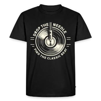 Disques vinyles Lp Collectionneurs Amateurs de disques - T-shirt Premium bio Homme - noir - Devant - Nico (187cm)