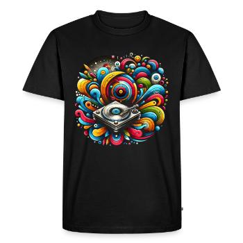 Disques vinyles Lp Collectionneurs Amateurs de disques - T-shirt Premium bio Homme - noir - Devant - Nico (187cm)