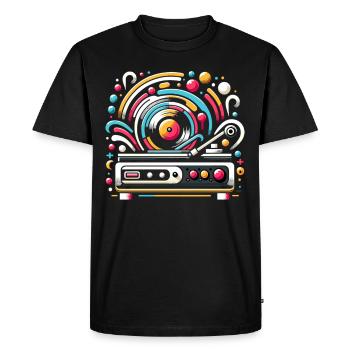 Disques vinyles Lp Collectionneurs Amateurs de disques - T-shirt Premium bio Homme - noir - Devant - Nico (187cm)