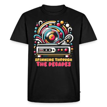 Disques vinyles Lp Collectionneurs Amateurs de disques - T-shirt Premium bio Homme - noir - Devant - Nico (187cm)