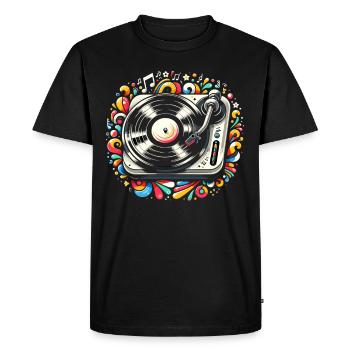 Disques vinyles Lp Collectionneurs Amateurs de disques - T-shirt Premium bio Homme - noir - Devant - Nico (187cm)