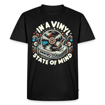 Disques vinyles Lp Collectionneurs Amateurs de disques - T-shirt Premium bio Homme - noir - Devant - Nico (187cm)