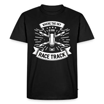 Drone pilote grand-père idée cadeau vieil homme avec - T-shirt Premium bio Homme - noir - Devant - Nico (187cm)