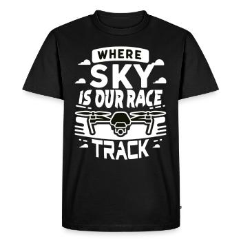 Drone pilote grand-père idée cadeau vieil homme avec - T-shirt Premium bio Homme - noir - Devant - Nico (187cm)