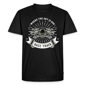Drone pilote grand-père idée cadeau vieil homme avec - T-shirt Premium bio Homme - noir - Devant - Nico (187cm)