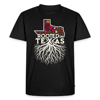 Texas Fleurs sauvages Saison Champs Fleurs Texas - T-shirt Premium bio Homme - noir - Devant - Nico (187cm)