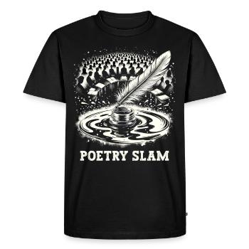 Poésie Slam Écrivain Poète Littérature Slam Journée de la poésie - T-shirt Premium bio Homme - noir - Devant - Nico (187cm)