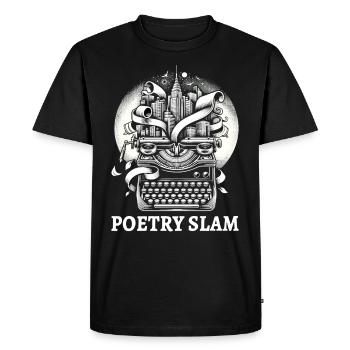 Poésie Slam Écrivain Poète Littérature Slam Journée de la poésie - T-shirt Premium bio Homme - noir - Devant - Nico (187cm)