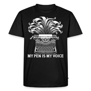 Poésie Slam Écrivain Poète Littérature Slam Journée de la poésie - T-shirt Premium bio Homme - noir - Devant - Nico (187cm)