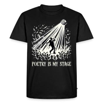 Poésie Slam Écrivain Poète Littérature Slam Journée de la poésie - T-shirt Premium bio Homme - noir - Devant - Nico (187cm)