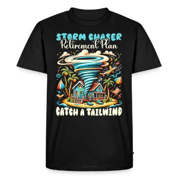 Météorologie tempête de tornade pour enfants, L’éventail de tempête - T-shirt Premium bio Homme - noir - Devant - Nico (187cm)