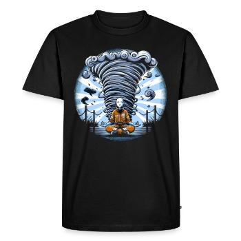 Météorologie enfants tornade tempête, L’éventail de tempête - T-shirt Premium bio Homme - noir - Devant - Nico (187cm)