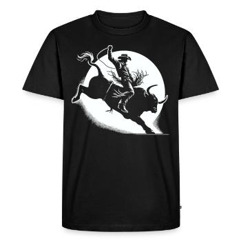 Rodéo Taureau Équitation Bétail Exposition Fermier Bovins - T-shirt Premium bio Homme - noir - Devant - Nico (187cm)