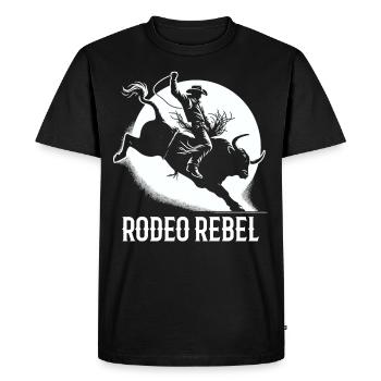 Rodéo Taureau Équitation Bétail Exposition Fermier Bovins - T-shirt Premium bio Homme - noir - Devant - Nico (187cm)
