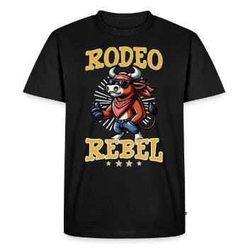 Rodéo Taureau Équitation Bétail Exposition Fermier Bovins - T-shirt Premium bio Homme - noir - Devant - Nico (187cm)