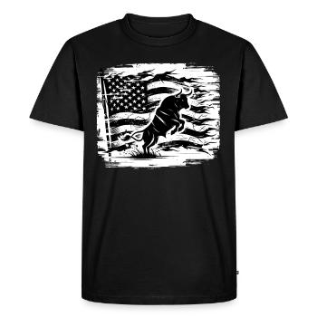 Rodéo Taureau Équitation Bétail Exposition Fermier Bovins - T-shirt Premium bio Homme - noir - Devant - Nico (187cm)