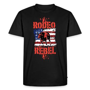 Rodéo Taureau Équitation Bétail Exposition Fermier Bovins - T-shirt Premium bio Homme - noir - Devant - Nico (187cm)