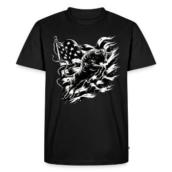 Rodéo Taureau Équitation Bétail Exposition Fermier Bovins - T-shirt Premium bio Homme - noir - Devant - Nico (187cm)