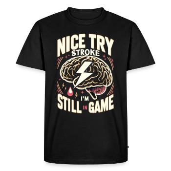 Stroke Survivor Stroke Awareness - Men's Premium Organic T-Shirt - black - Front - Nico (187cm)