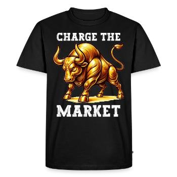 Trader d’or Forex Trader XAUUSD Trader - T-shirt Premium bio Homme - noir - Devant - Nico (187cm)