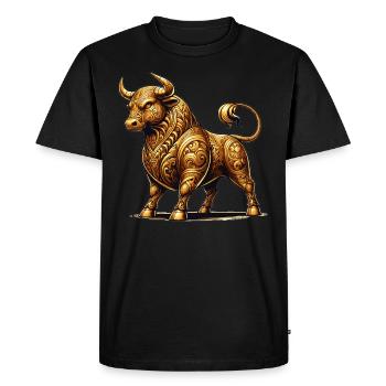 Trader d’or Forex Trader XAUUSD Trader - T-shirt Premium bio Homme - noir - Devant - Nico (187cm)