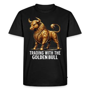 Trader d’or Forex Trader XAUUSD Trader - T-shirt Premium bio Homme - noir - Devant - Nico (187cm)