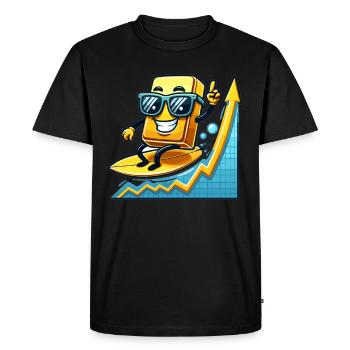 Trader d’or Forex Trader XAUUSD Trader - T-shirt Premium bio Homme - noir - Devant - Nico (187cm)