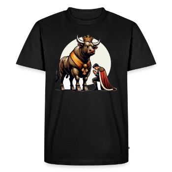 Rodéo Taureau Équitation Bétail Exposition Fermier Bovins - T-shirt Premium bio Homme - noir - Devant - Nico (187cm)