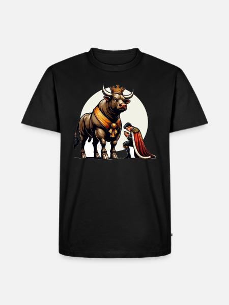Rodeo Bull Riding Livestock Show Farmer Cattle - Men's Premium Organic T-Shirt - black
