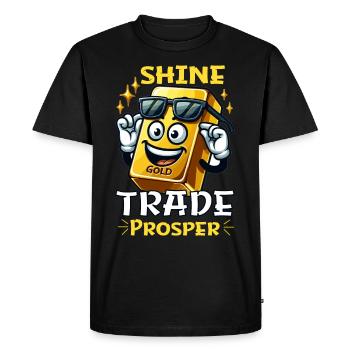 Trader d'or Trader Forex Trader XAUUSD - T-shirt Premium bio Homme - noir - Devant - Nico (187cm)