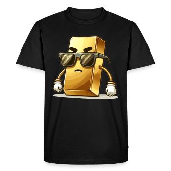 Trader d’or Forex Trader XAUUSD Trader - T-shirt Premium bio Homme - noir - Devant - Nico (187cm)
