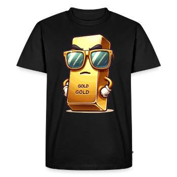 Trader d'or Trader Forex Trader XAUUSD - T-shirt Premium bio Homme - noir - Devant - Nico (187cm)
