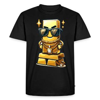 Trader d'or Trader Forex Trader XAUUSD - T-shirt Premium bio Homme - noir - Devant - Nico (187cm)