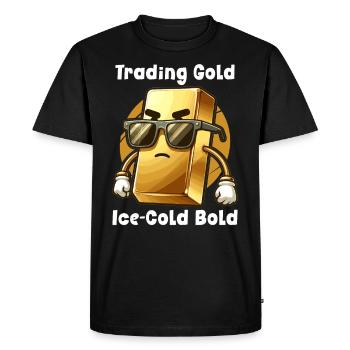 Trader d'or Trader Forex Trader XAUUSD - T-shirt Premium bio Homme - noir - Devant - Nico (187cm)