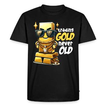 Trader d'or Trader Forex Trader XAUUSD - T-shirt Premium bio Homme - noir - Devant - Nico (187cm)