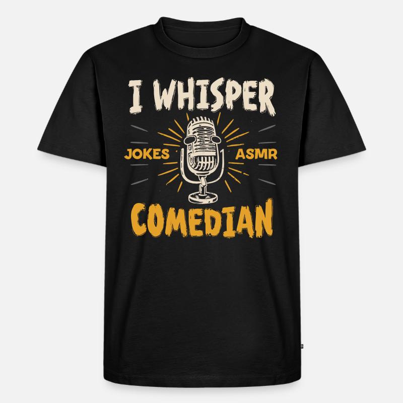 Asmr Whispering Asmr Enthusiast Mindfulness - Männer Premium Bio T-Shirt - Schwarz