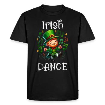 Irish Dancing Ireland Outfit Irish Music - Men's Premium Organic T-Shirt - black - Front - Nico (187cm)