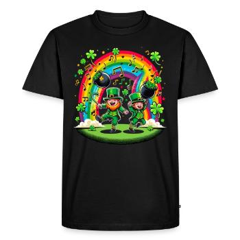 Irish Dancing Ireland Outfit Irish Music - Men's Premium Organic T-Shirt - black - Front - Nico (187cm)