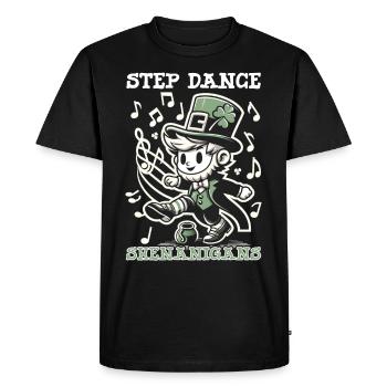 Irish Dancing Ireland Outfit Irish Music - Men's Premium Organic T-Shirt - black - Front - Nico (187cm)