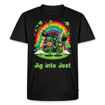 Irish Dancing Ireland Outfit Irish Music - Men's Premium Organic T-Shirt - black - Front - Nico (187cm)