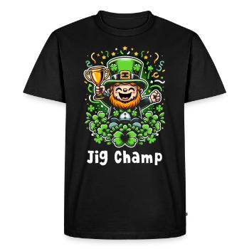 Irish Dancing Ireland Outfit Irish Music - Men's Premium Organic T-Shirt - black - Front - Nico (187cm)