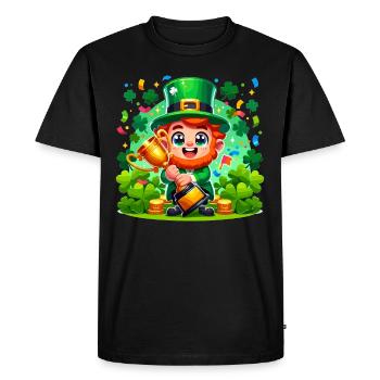 Irish Dancing Ireland Outfit Irish Music - Men's Premium Organic T-Shirt - black - Front - Nico (187cm)