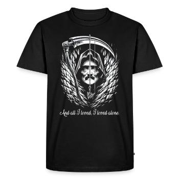 Edgar Allan Poe Fan, littérature classique, - T-shirt Premium bio Homme - noir - Devant - Nico (187cm)